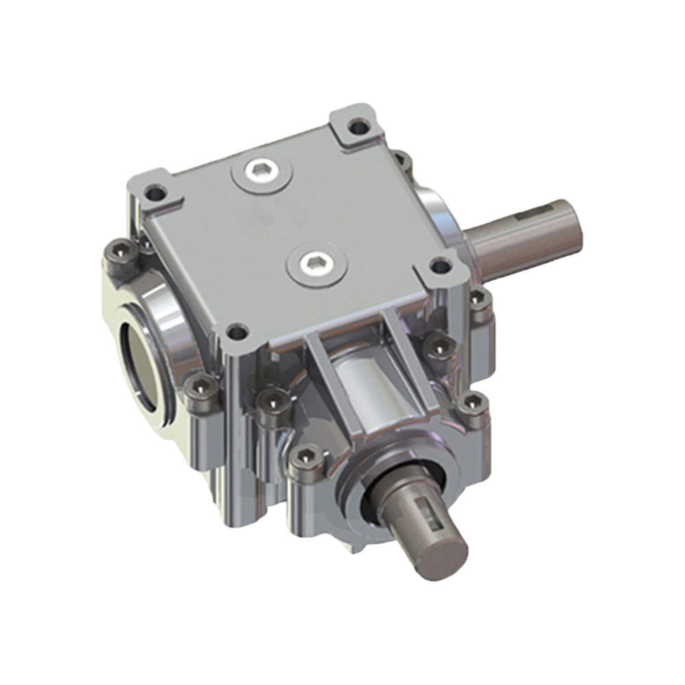 BA73 Series Aluminum Housing Right Angle Spiral Bevel Gearbox with Solid Shafts